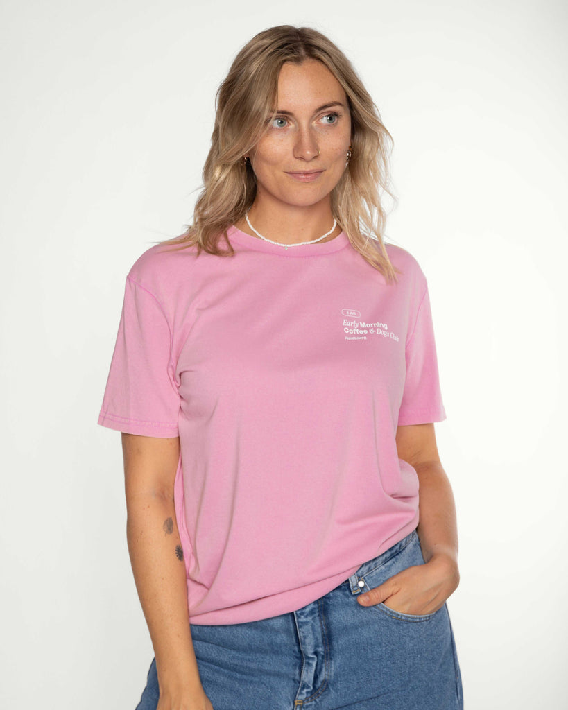 Hundundherrl, Good days start with coffee and dogs, Shirt, bubble pink