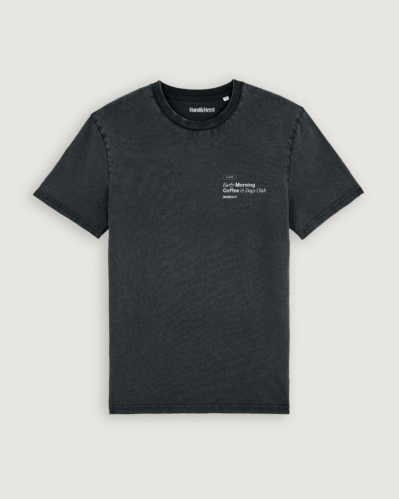 Hundundherrl, Good days start with coffee and dogs, Shirt, schwarzgrau