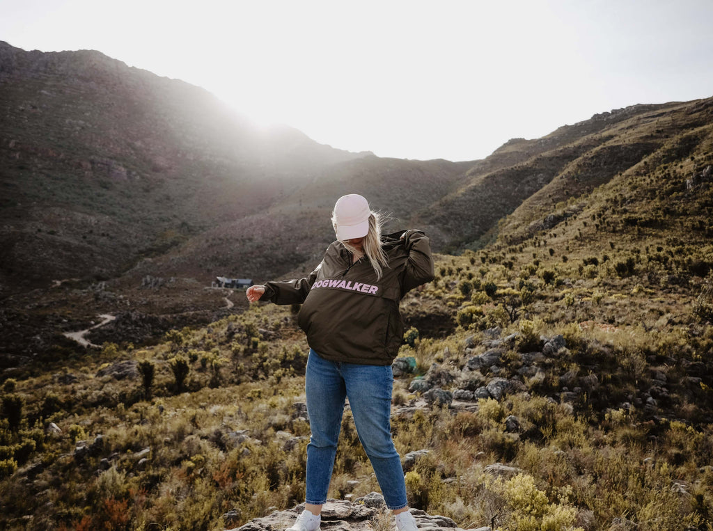 Mode für Hundebesitzer, Dogwalker, Windbreaker, Khaki