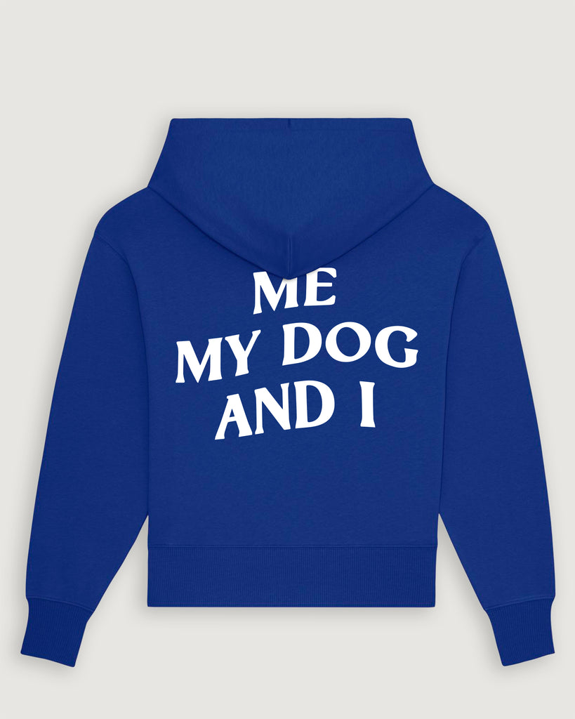 Mode für Hundebesitzer, Geschenk für Hundebesitzer, Me, my dog and I Pullover, Hoodie, Blau