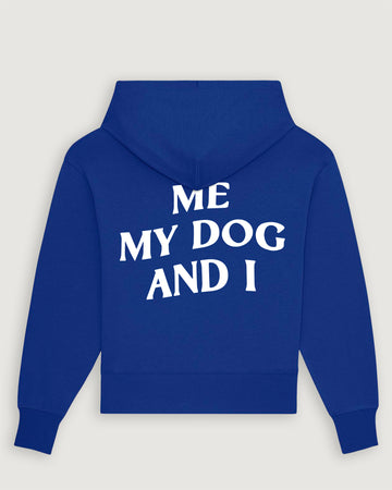 Mode für Hundebesitzer, Geschenk für Hundebesitzer, Me, my dog and I Pullover, Hoodie, Blau