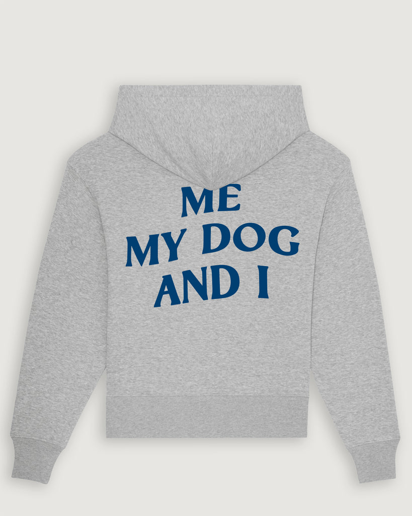 Mode für Hundebesitzer, Geschenk für Hundebesitzer, Me, my dog and I Pullover, Hoodie, grau