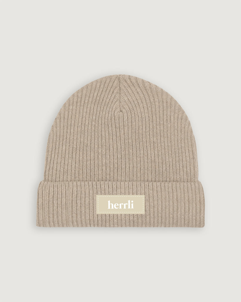 Mode für Hundebesitzer, Geschenk für Hundebesitzer, herrli, Beanie, Haube, beige