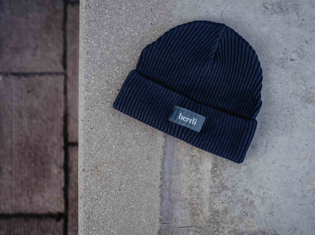 Mode für Hundebesitzer, Geschenk für Hundebesitzer, herrli, Beanie, Haube, navy