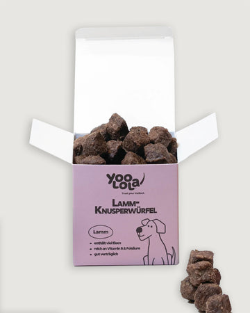 Mode für Hundebesitzer, Snacks für Hunde, Yoolola, Lamm Knusperwürfel