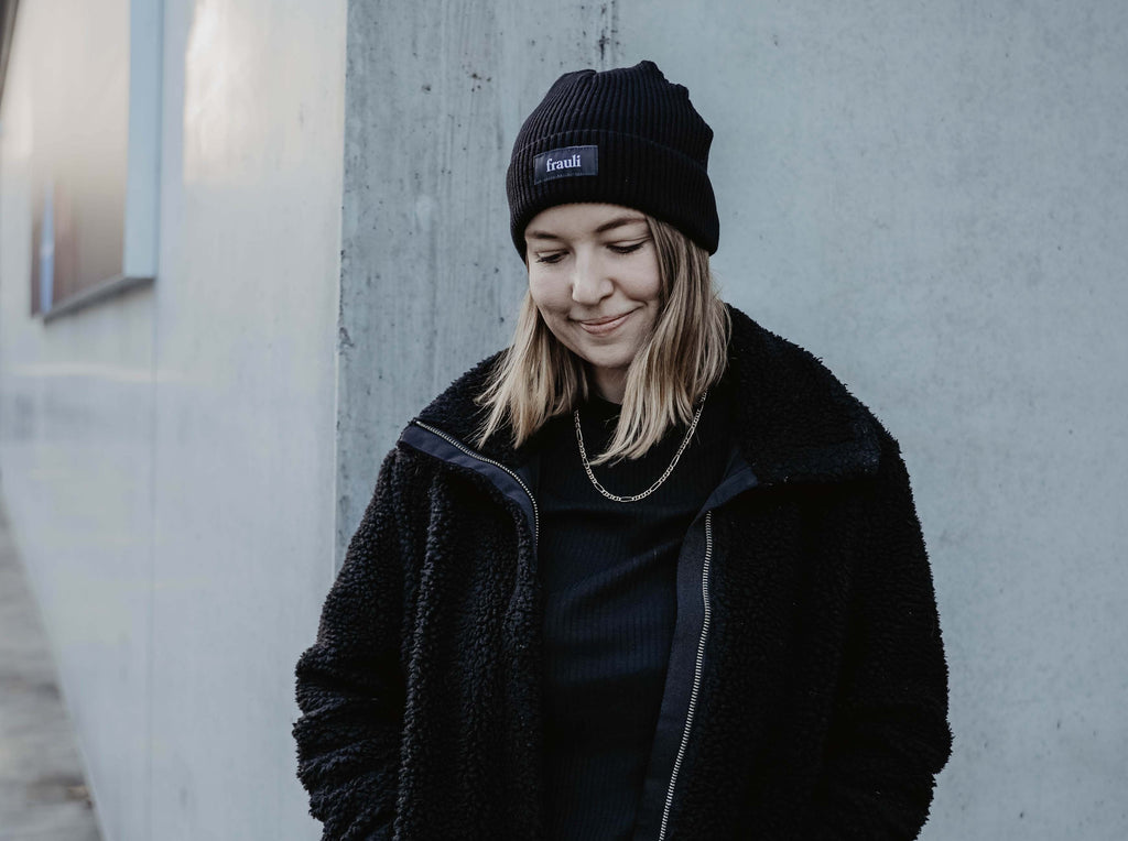 Mode für Hundebesitzer, Frauli Beanie Haube, schwarz