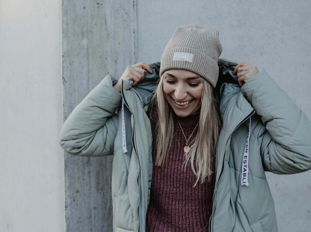 Mode für Hundebesitzer, Frauli Beanie Haube, Beige