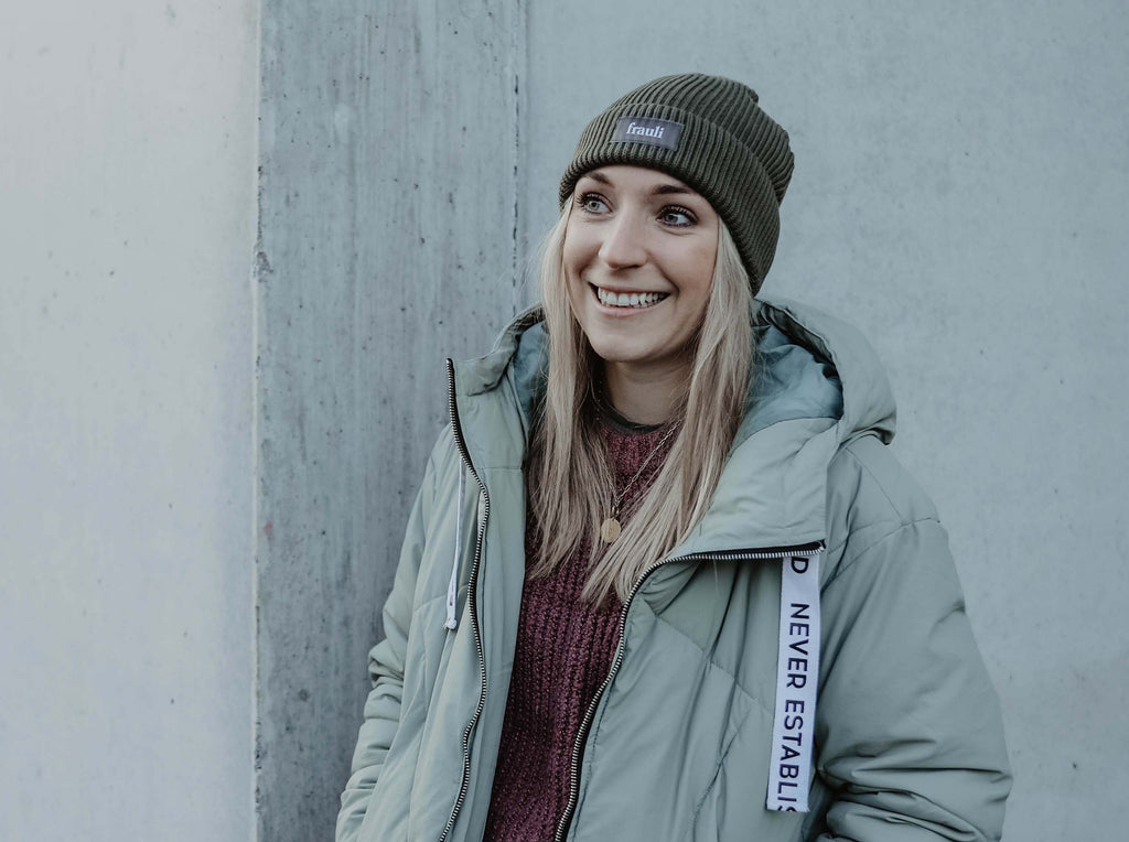 Mode für Hundebesitzer, Frauli Beanie Haube, Khaki